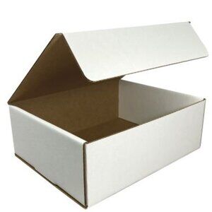 White Corrugated Mailer 12-1/9"x9-3/4"x4" - Pack of 50